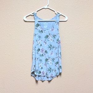 American Eagle floral tank top size xs grey gray